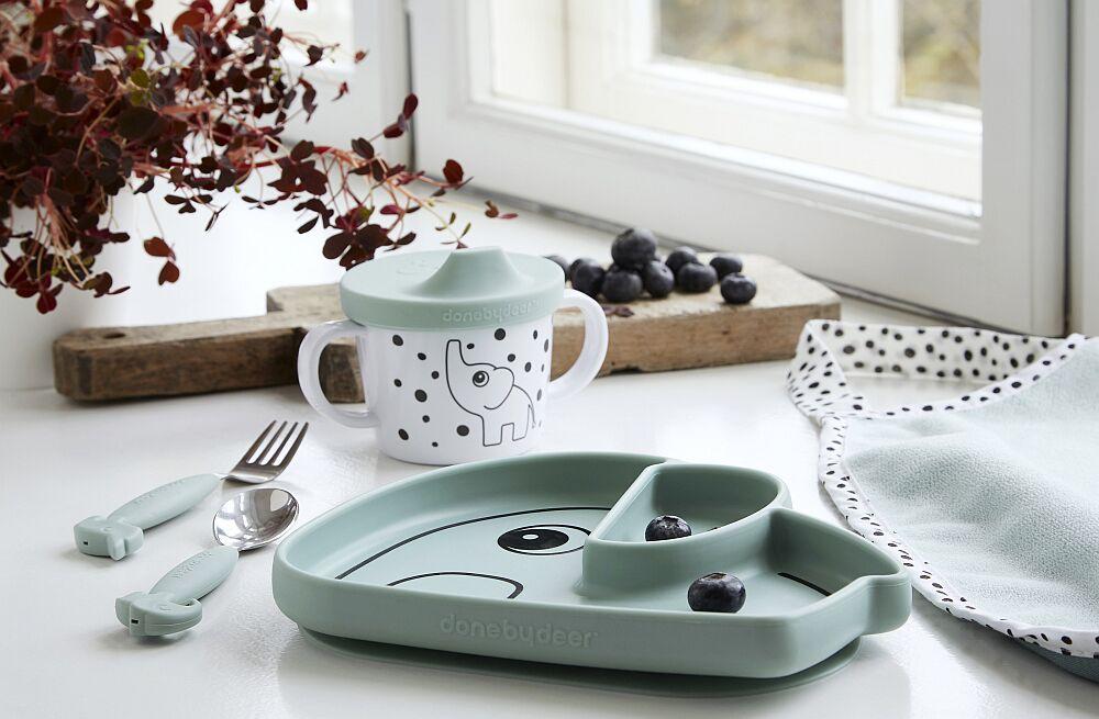 Done by Deer - Elphee Spout & Snack Cup (Blue)