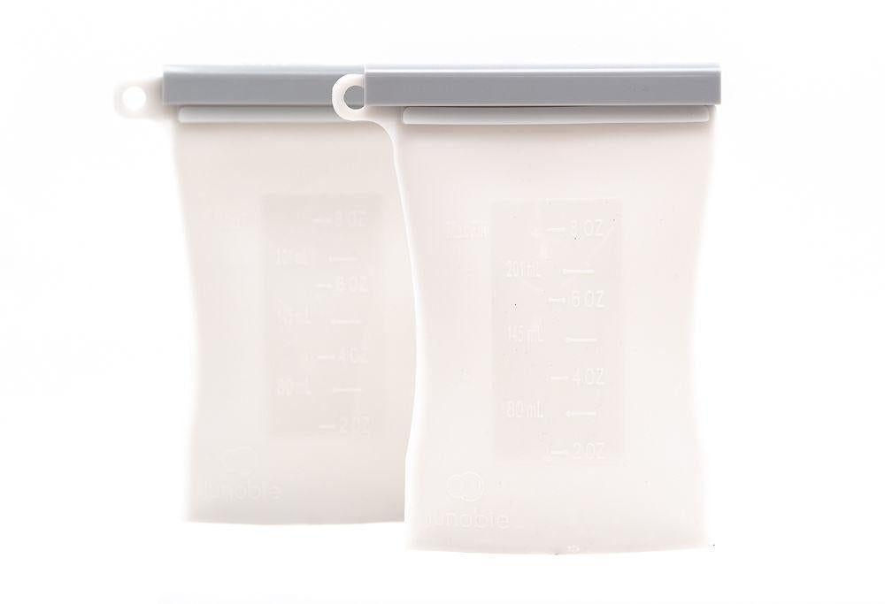 JUNOBIE - REUSABLE SILICONE BREASTMILK STORAGE BAG - 2 PACK - VARIOUS COLOURS