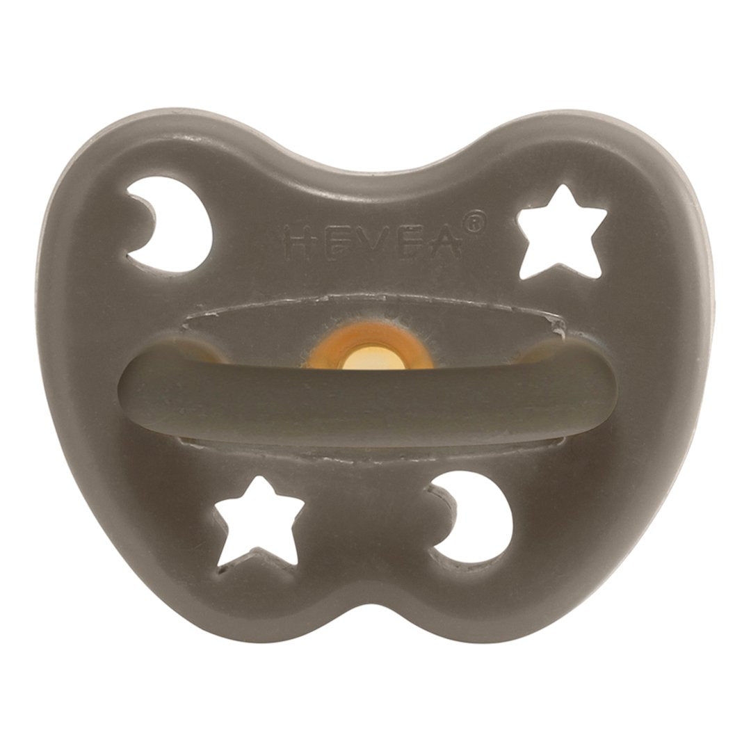 HEVEA ORTHODONTIC PACIFIER 0 - 3 MONTHS (SHIITAKE GREY)