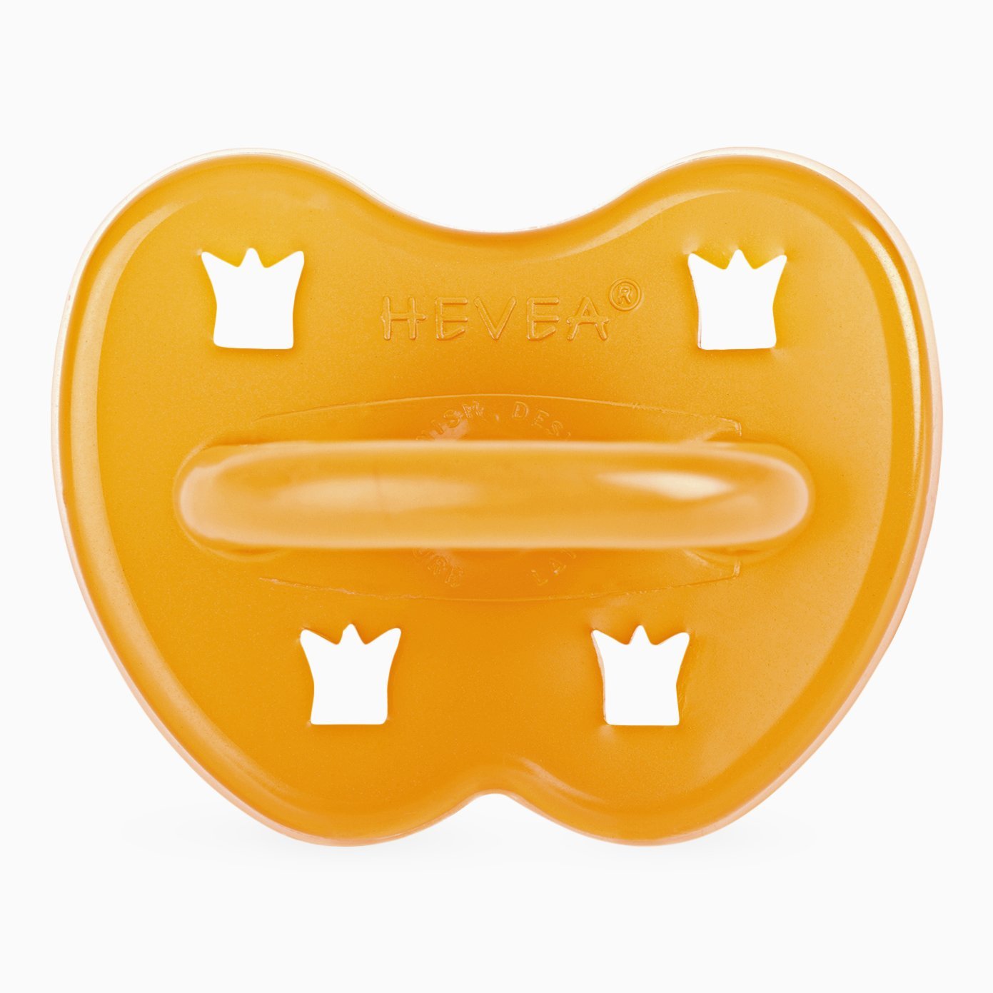 HEVEA ROUND PACIFIER 0 - 3 MONTHS (CROWN)