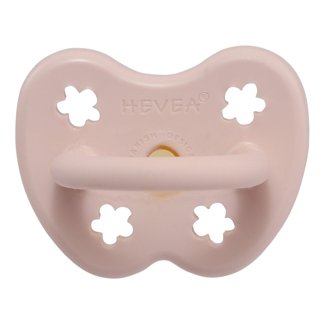 HEVEA ORTHODONTIC PACIFIER 0 - 3 MONTHS (POWDER PINK)