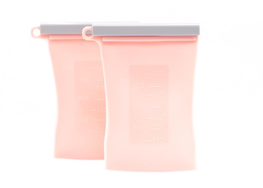 JUNOBIE - REUSABLE SILICONE BREASTMILK STORAGE BAG - 2 PACK - VARIOUS COLOURS