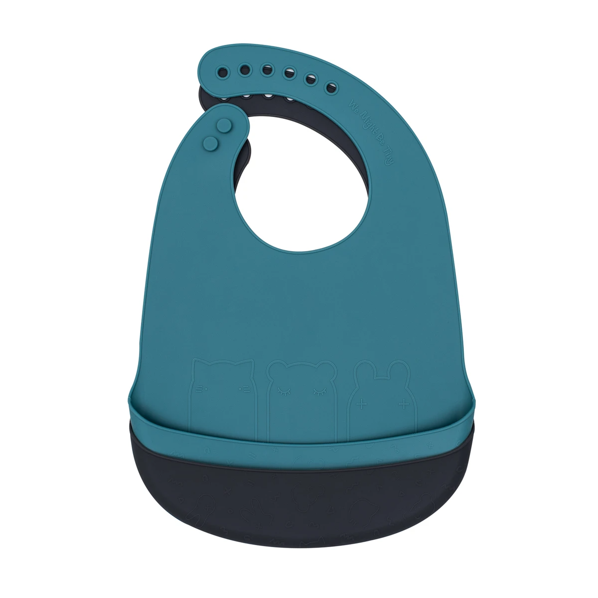 WE MIGHT BE TINY - CATCHIE BIBS - BLUE DUSK & CHARCOAL (2 PACK)