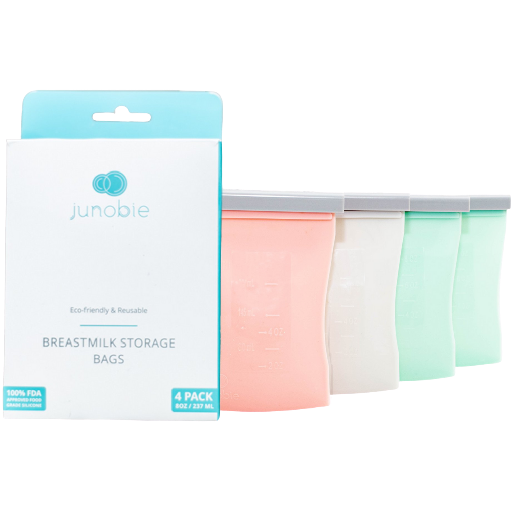 JUNOBIE - REUSABLE SILICONE BREASTMILK STORAGE BAG - 4 PACK