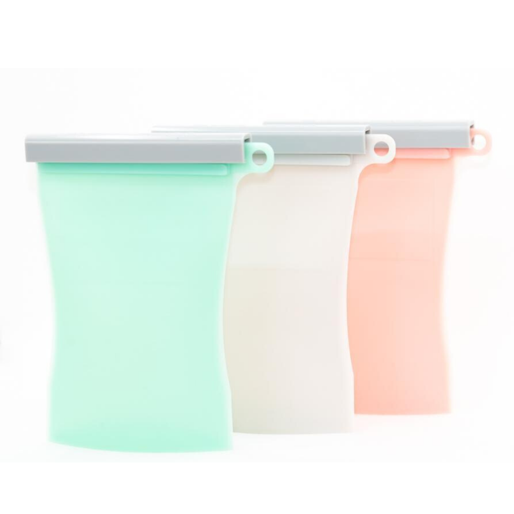 JUNOBIE - REUSABLE SILICONE BREASTMILK STORAGE BAG - 2 PACK - VARIOUS COLOURS